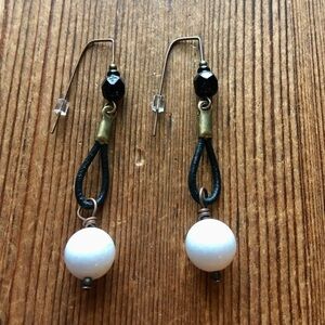 Ladies Long Beaded Dangle Earrings, Handmade Ladies Earrings